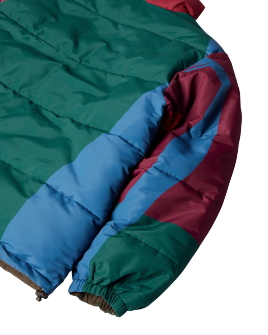 kurtka by Parra Protect The Sun Reversible Puffer Jacket (Brown)