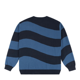 Sweter Wave Striped Light Knit navy