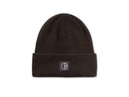 Polar double fold merino beanie brown