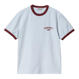 Carhartt WIP S/S 89 Ringer T-Shirt (Air Shy/Mulberry)