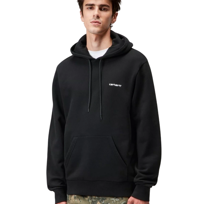 bluza Carhartt WIP Hooded Script (Black/White)