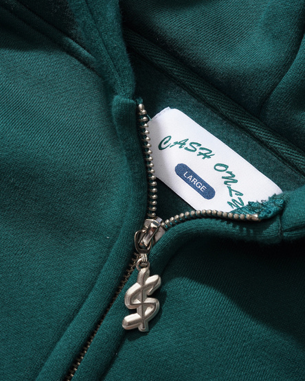 Cash Only Campus Zip-Thru Hood(Green)