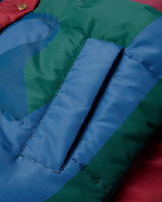 kurtka by Parra Protect The Sun Reversible Puffer Jacket (Brown)