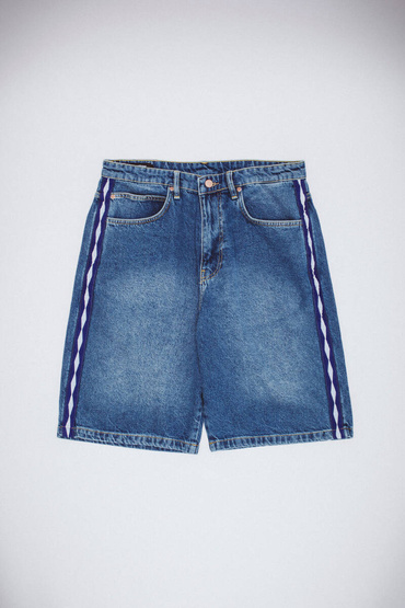 szorty Fucking Awesome Striped Jean Short (Blue)