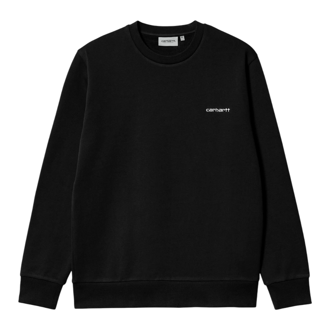 crewneck Carhartt WIP Script Embroidery Sweatshirt (Black)