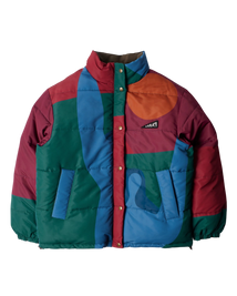 kurtka by Parra Protect The Sun Reversible Puffer Jacket (Brown)