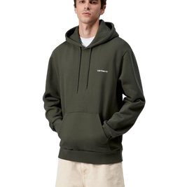 bluza Carhartt WIP Hooded Script Embroidery Opuntia / White