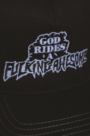 Fucking Awesome Gold rides FA trucker hat black