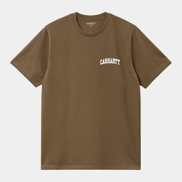 koszulka Carhartt WIP S/S University Script T-Shirt (Lumber/White)