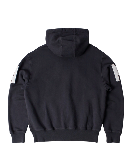 Bluza by Parra Word salad zip hooded sweatshirt dark navy