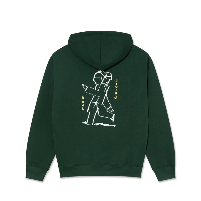 bluza Polar Dave Hoodie Dual Living (Dark Green)