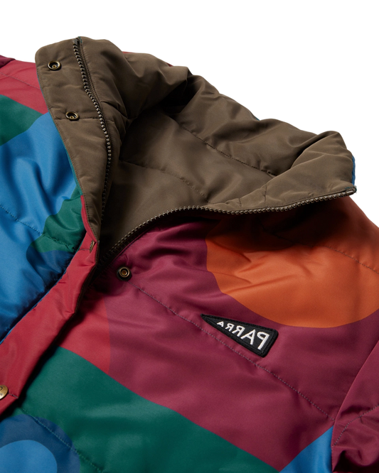 kurtka by Parra Protect The Sun Reversible Puffer Jacket (Brown)