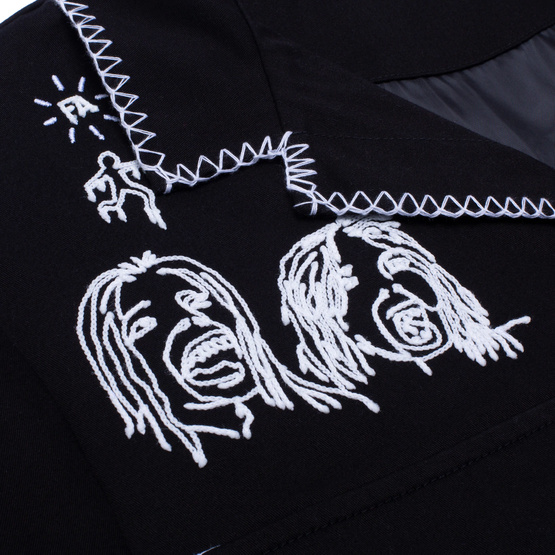 kurtka Fucking Awesome - Embroidered Mechanics Jacket (Black)