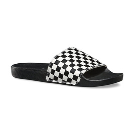 flip flops slide-on (checkerboard) white