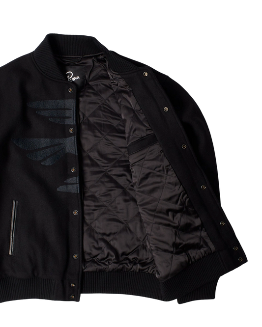 kurtka by Parra Not movie quality varsity jacket black