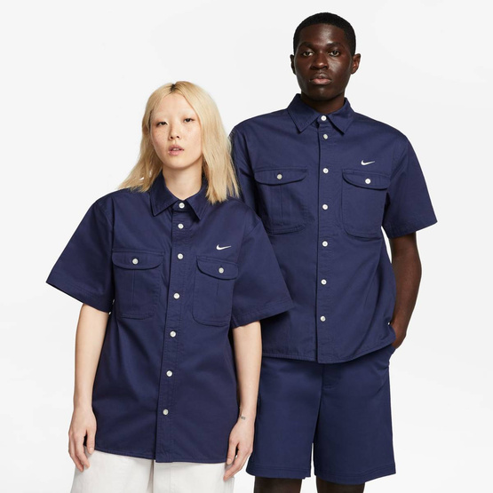 Short-Sleeve Woven Skate Button Up