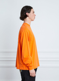 RASSVET PRINTED LONG SLEEVES T-SHIRT ORANGE