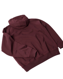 Bluza by Parra Crow logo hooded sweatshirt dark burgundy