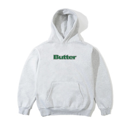 Butter Outline Logo Pullover Hood Ash
