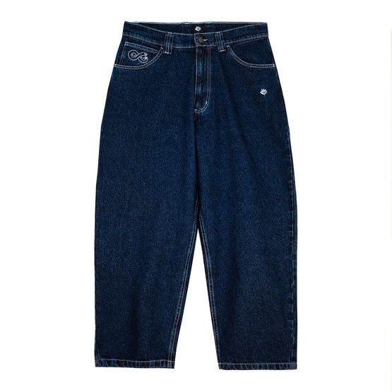 Magenta OG Denim pants stitch blue denim