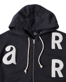 Bluza by Parra Word salad zip hooded sweatshirt dark navy