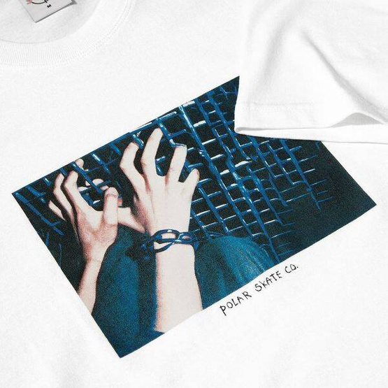 koszulka Polar Skate Co. Tee | Caged Hands (White)