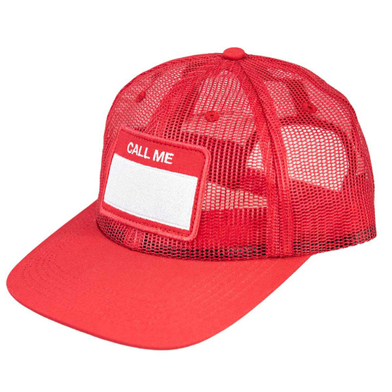 czapka Call Me 917 - Hello My Name Is Trucker Hat (Red)