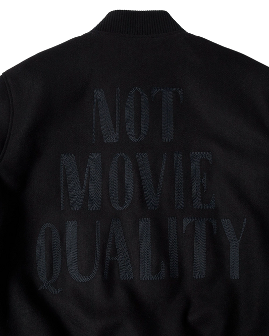 kurtka by Parra Not movie quality varsity jacket black