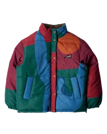 kurtka by Parra Protect The Sun Reversible Puffer Jacket (Brown)