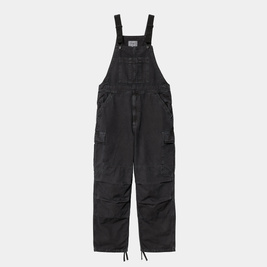 Carhartt WIP Cargo Bib Overall (Black Stone Washed)