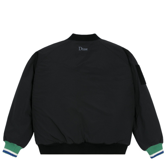 Dime Velcro Patch Bomber Jacket Black