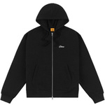 Dime Cursive small logo zip hoodie black