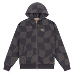 Dime classic checkmate zip hoodie charcoal