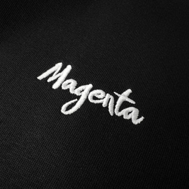 Magenta Script Hoodie (Black)