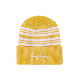 Fucking Awesome - Cursive Waffle Cuff Beanie (Yellow)
