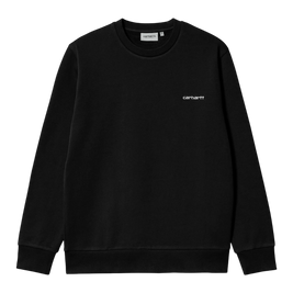 crewneck Carhartt WIP Script Embroidery Sweatshirt (Black)