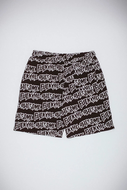 Fucking Awesome - AOP Stamp Sweatshorts (Black/White)