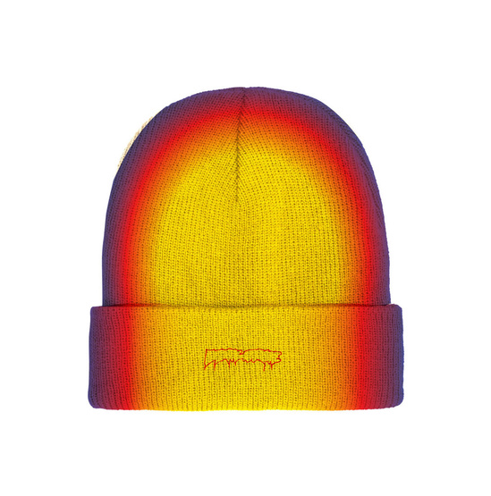 Fucking Awesome - Gradient Drip Cuff Beanie (Yellow/Blue)