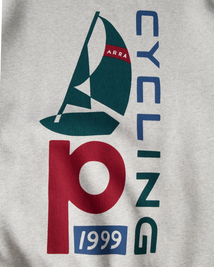 Bluza by Parra Sail bike crewneck sweatshirt grey