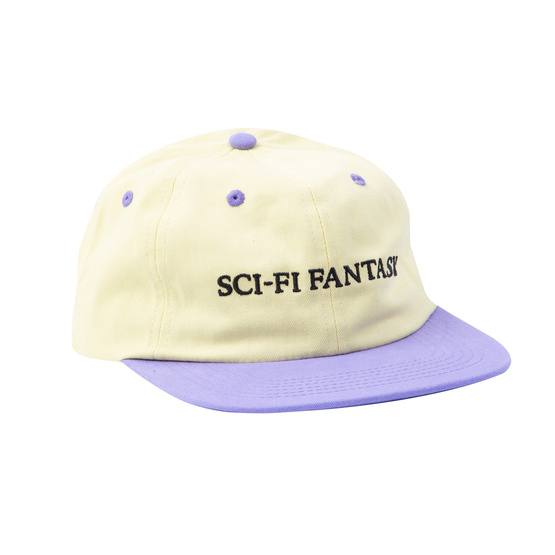 Sci-Fi Fantasy Flat Logo Hat (Cream/Purple)