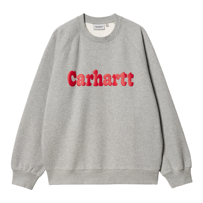 Carhartt WIP Bubbles Sweat (Ash Heather/Cherry)