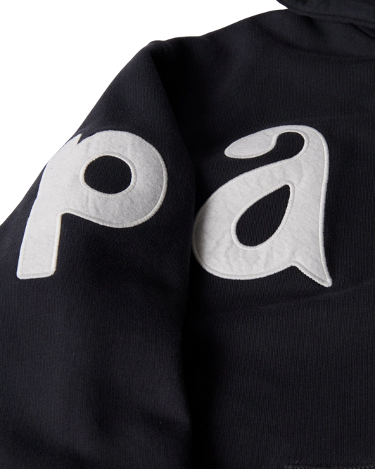 Bluza by Parra Word salad zip hooded sweatshirt dark navy