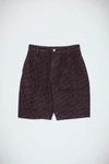 Fucking Awesome - Baggy Pleated Denim Laser Stamp Shorts (Black)