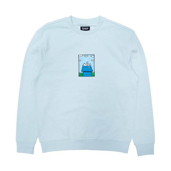 ripndip not today embroidered art crewneck light blue