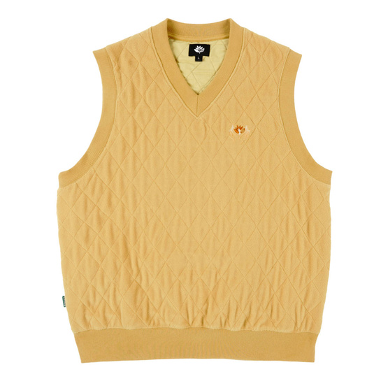 bezrękawnik  magenta handplant sweter ocre