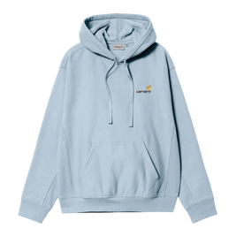 Carhartt WIP Hooded American Script Sweatshirt (Frosted Blue)