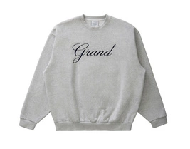 Grand Collection Embroidered Crewneck Sweatshirt (Grey)