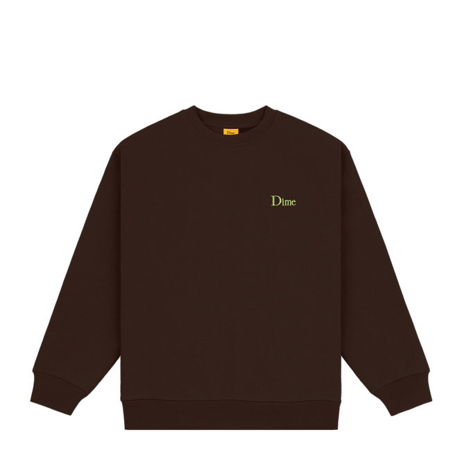 Dime Classic  Small Logo crewneck deep brown
