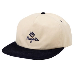 Magenta Quebec snapback hat beige