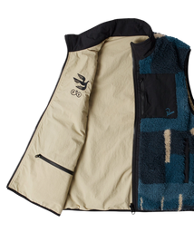 kamizelka by Parra Infinite bird reversible vest (Navy/Beige)